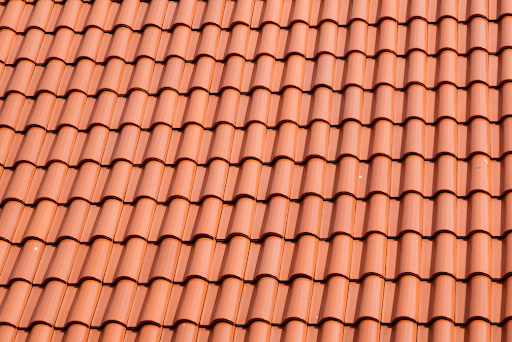 Close-up of well-maintained terracotta roof tiles in Brisbane under clear skies.