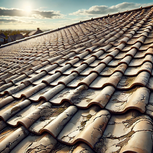 Sunlight shining on roof tiles in Brisbane, illustrating the effects of UV exposure