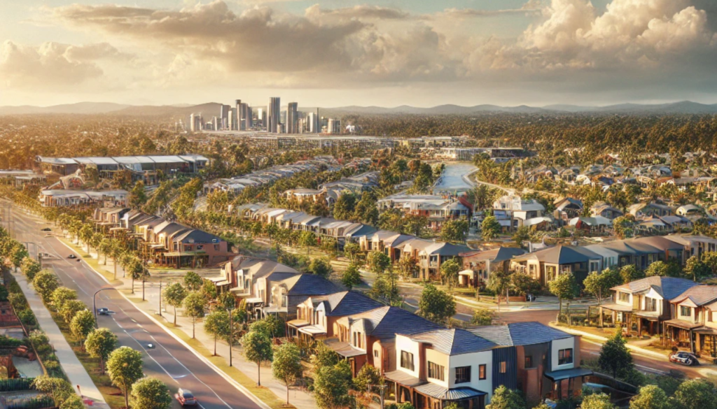 A panoramic view of Kedron, showing tiled roofing common in the area’s architecture